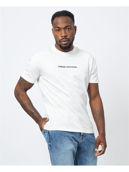 T-shirt basique à col rond pour homme AX avec logo ARMANI EXCHANGE | XM000787-AF12308U0009